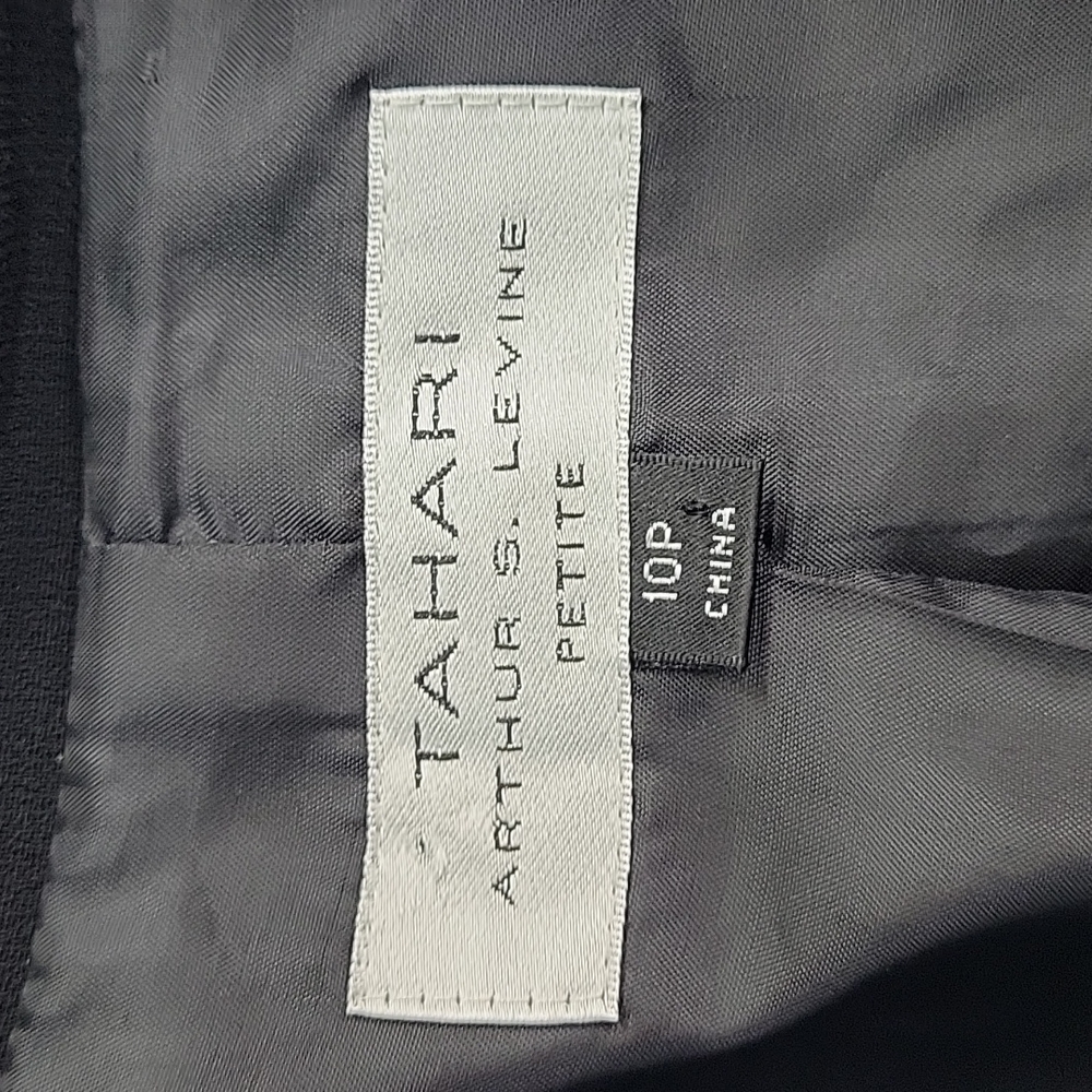 TAHARI Arthur S. Levine Black White Tweed Blazer Jacket - Picture 3 of 6